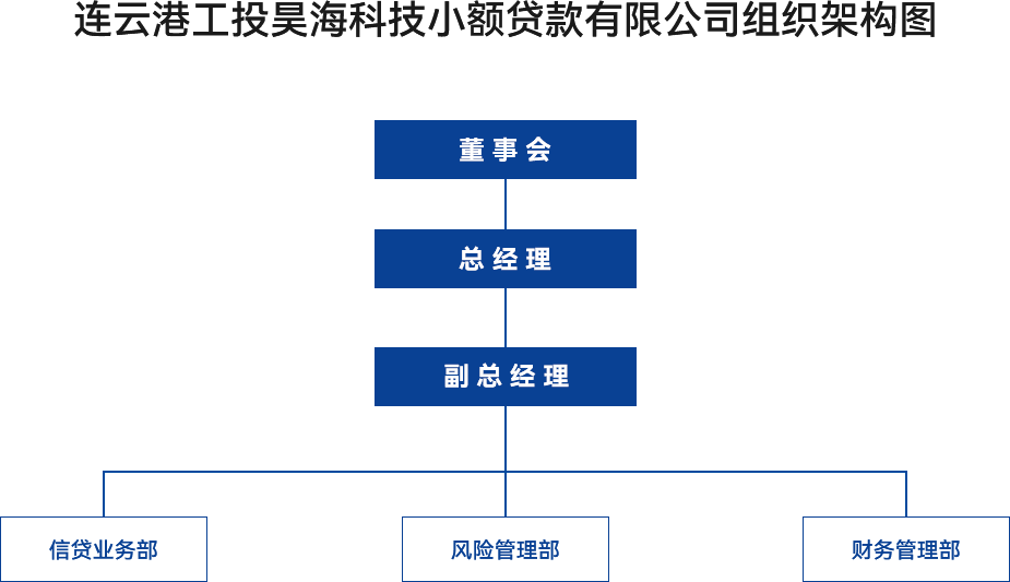 金融板塊-連云港工投昊?？萍夹☆~貸款有限公司組織架構(gòu)圖